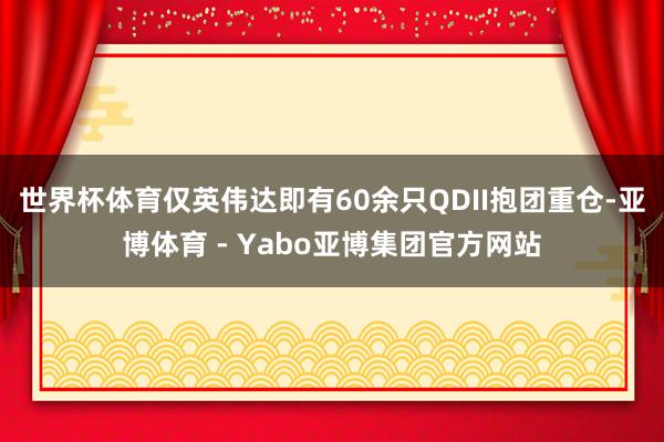 世界杯体育仅英伟达即有60余只QDII抱团重仓-亚博体育 - Yabo亚博集团官方网站
