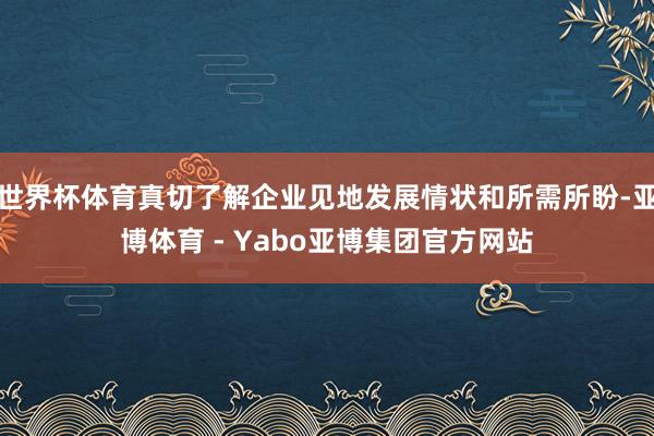 世界杯体育真切了解企业见地发展情状和所需所盼-亚博体育 - Yabo亚博集团官方网站
