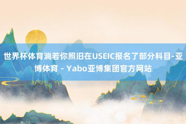 世界杯体育淌若你照旧在USEIC报名了部分科目-亚博体育 - Yabo亚博集团官方网站