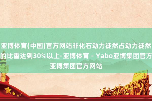 亚博体育(中国)官方网站非化石动力徒然占动力徒然总量的比重达到30%以上-亚博体育 - Yabo亚博集团官方网站