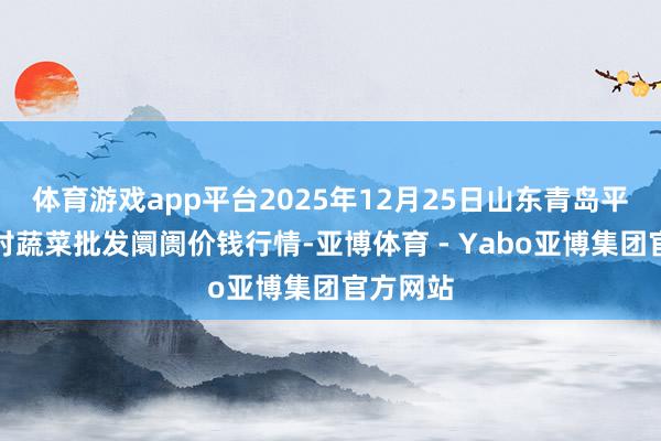 体育游戏app平台2025年12月25日山东青岛平度市南村蔬菜批发阛阓价钱行情-亚博体育 - Yabo亚博集团官方网站